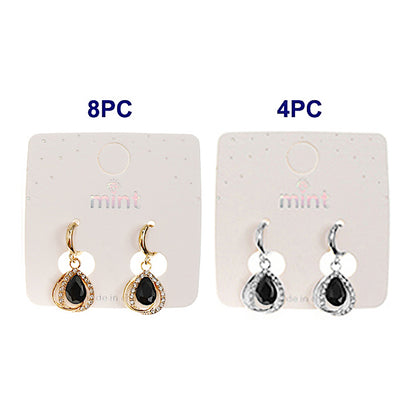 Black Teardrop Huggies