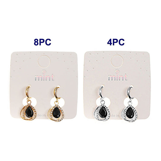 Black Teardrop Huggies
