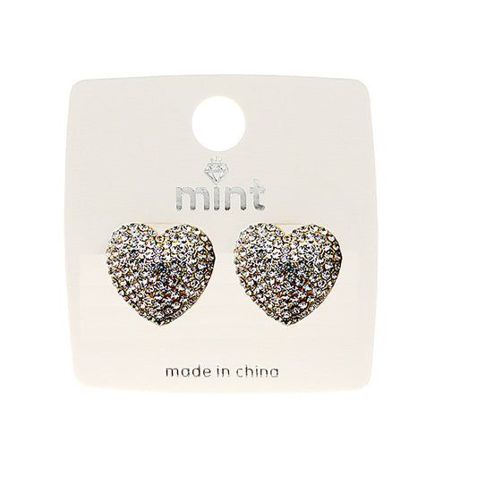 JAE44373 - Pavé Heart Post Earring