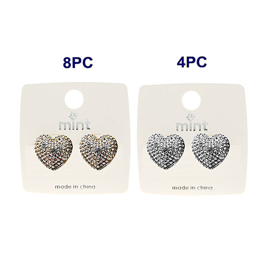 JAE44373 - Pavé Heart Post Earring