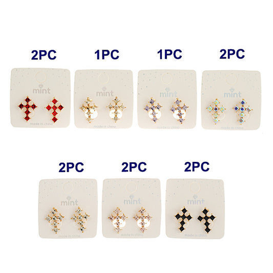 JAE44532 - Crystal Cross Post Earring