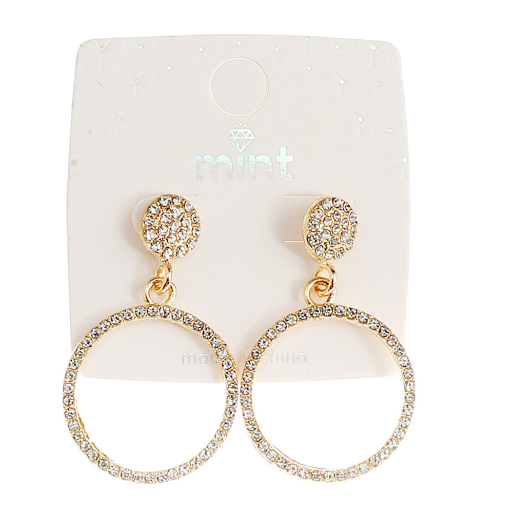 Rhinestone Circle Earring