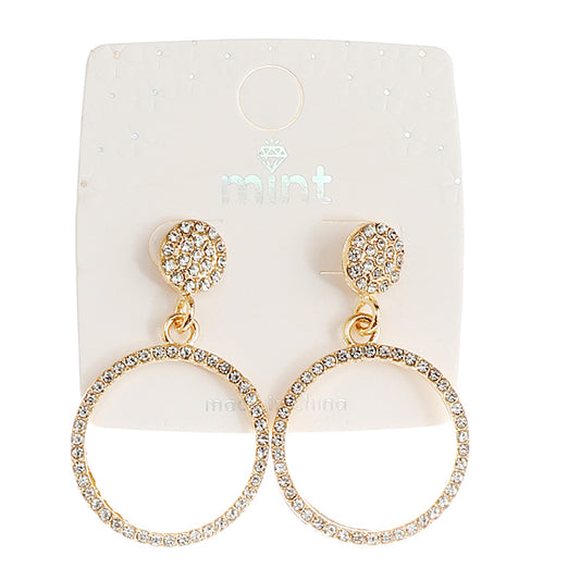 Rhinestone Circle Earring