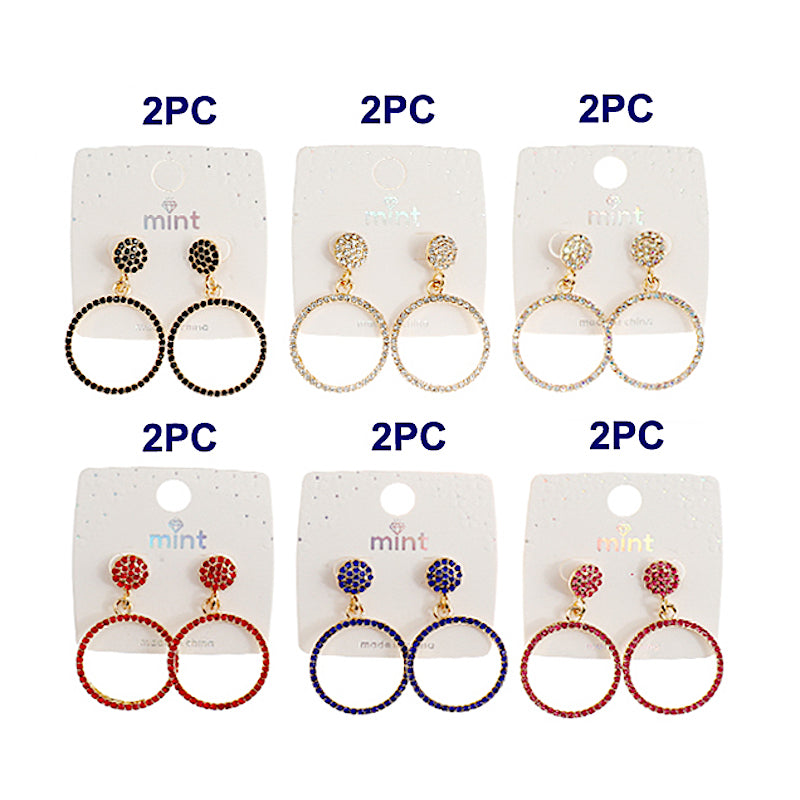 Rhinestone Circle Earring