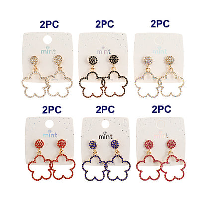 JAE44568 - Rhinestone Flower Earring