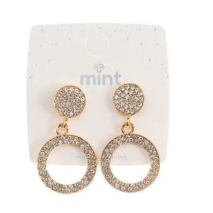 JAE44576 - Rhinestone Circle Earring