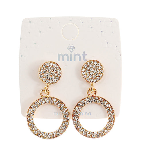 JAE44576 - Rhinestone Circle Earring