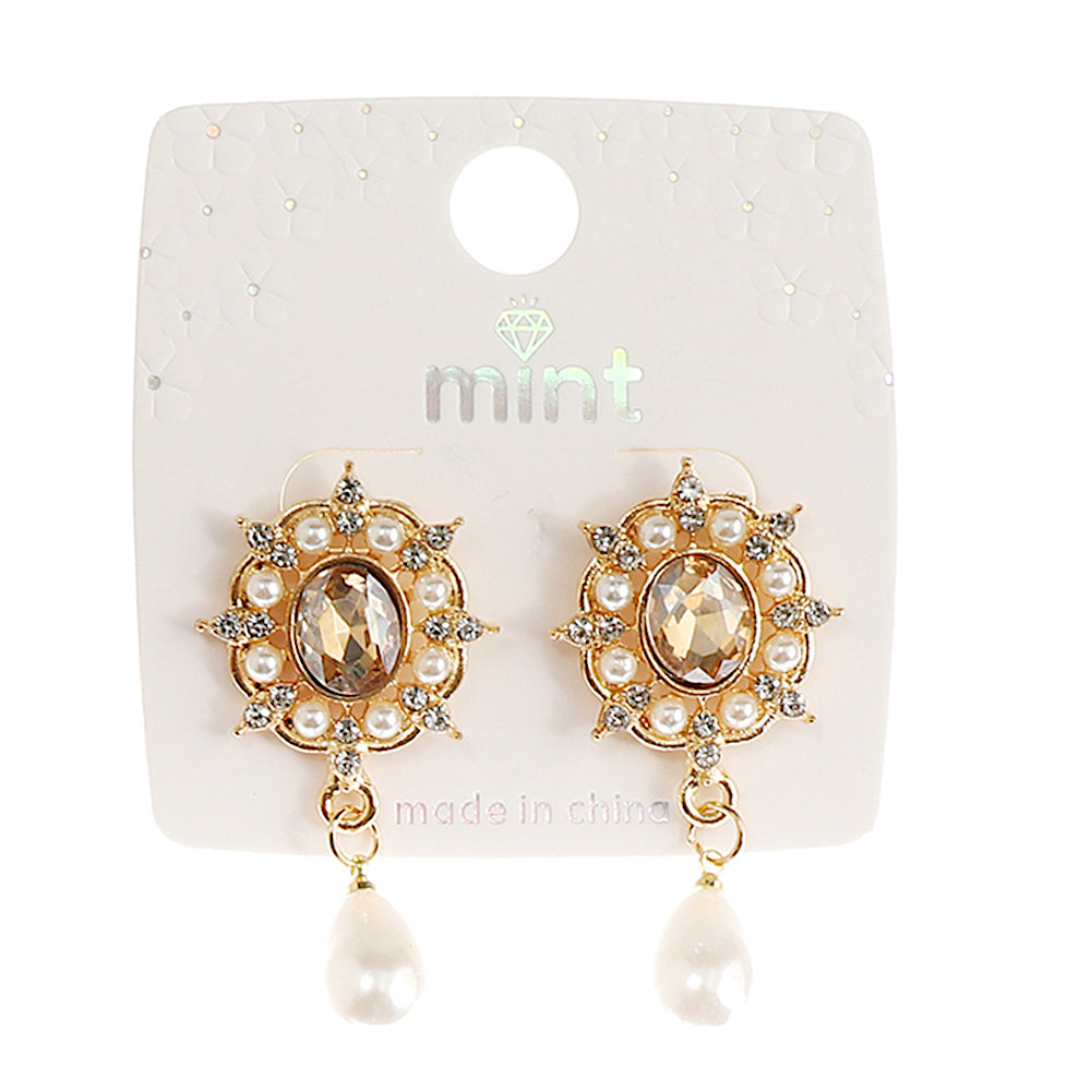 JAE44578 - Vintage Pearl Drop Earrings