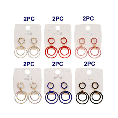 JAE44581 - Rhinestone Circle Earring