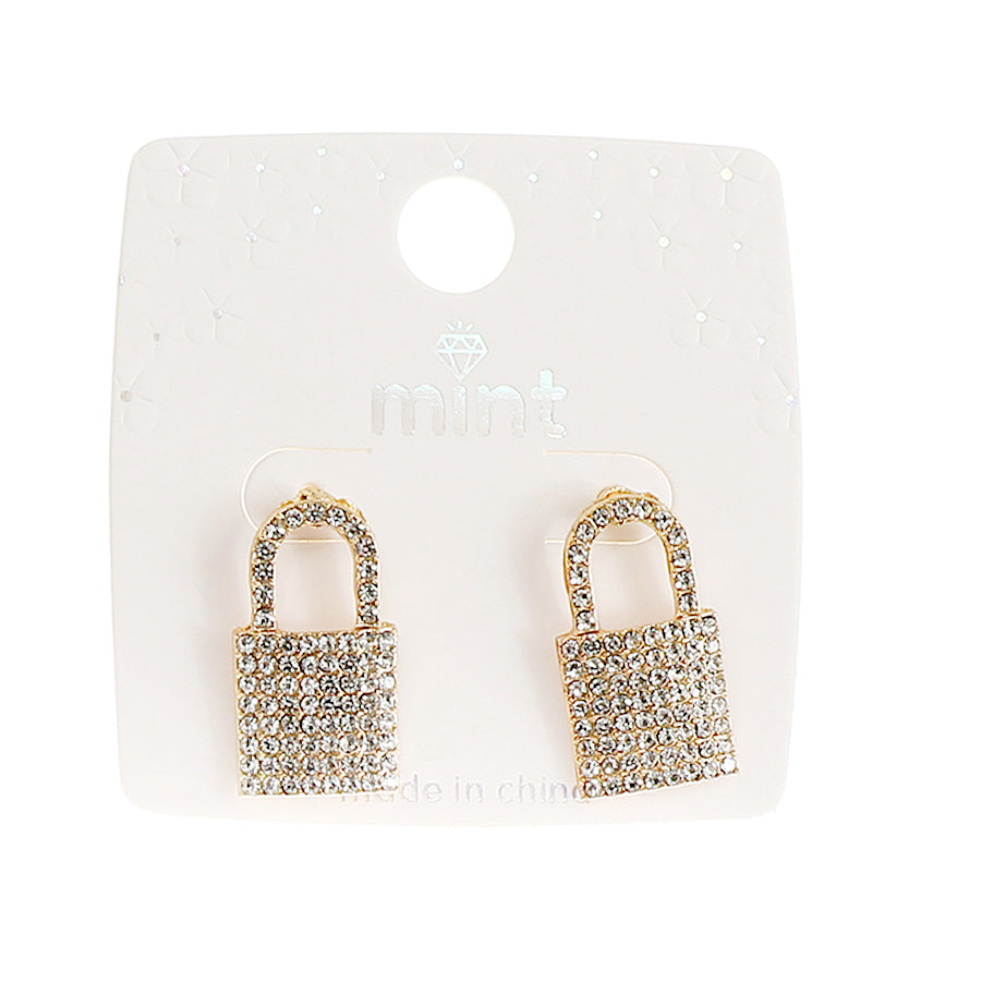 JAE44602 - Pavé Locket Post Earring