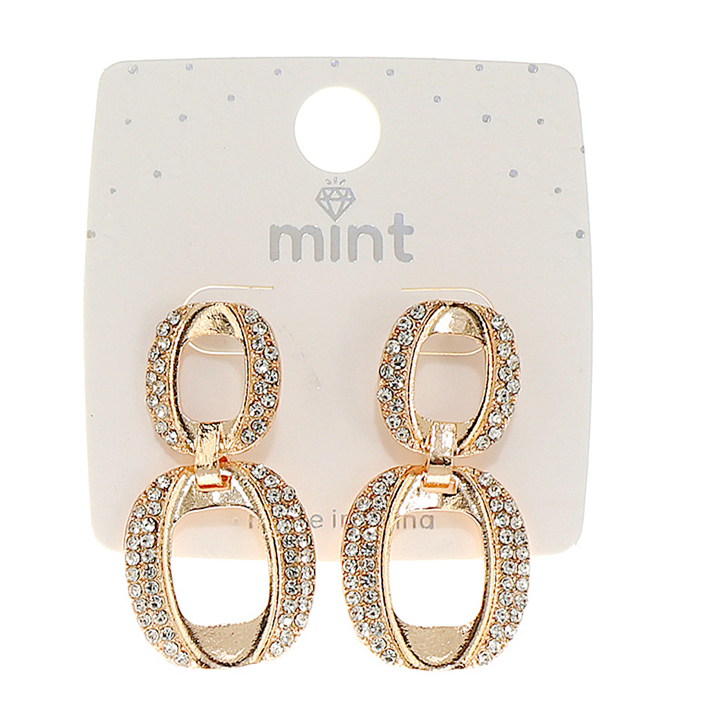 JAE44691 - Rhinestone Drop Earring