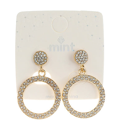 JAE44695 - Rhinestone Circle Earring