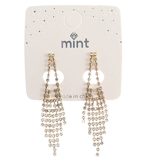 JAE44705 - Rhinestone Drop Earring