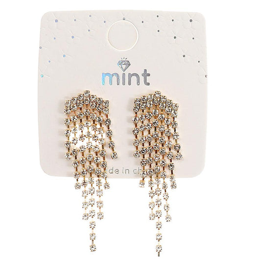 JAE44708 - Rhinestone Drop Earring