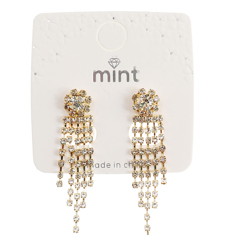 JAE44780-1 - Rhinestone Drop Earring