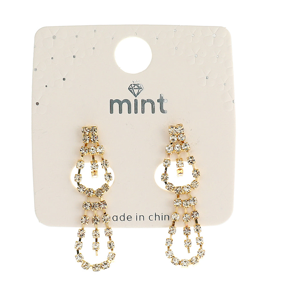 JAE44801 - Rhinestone Drop Earring