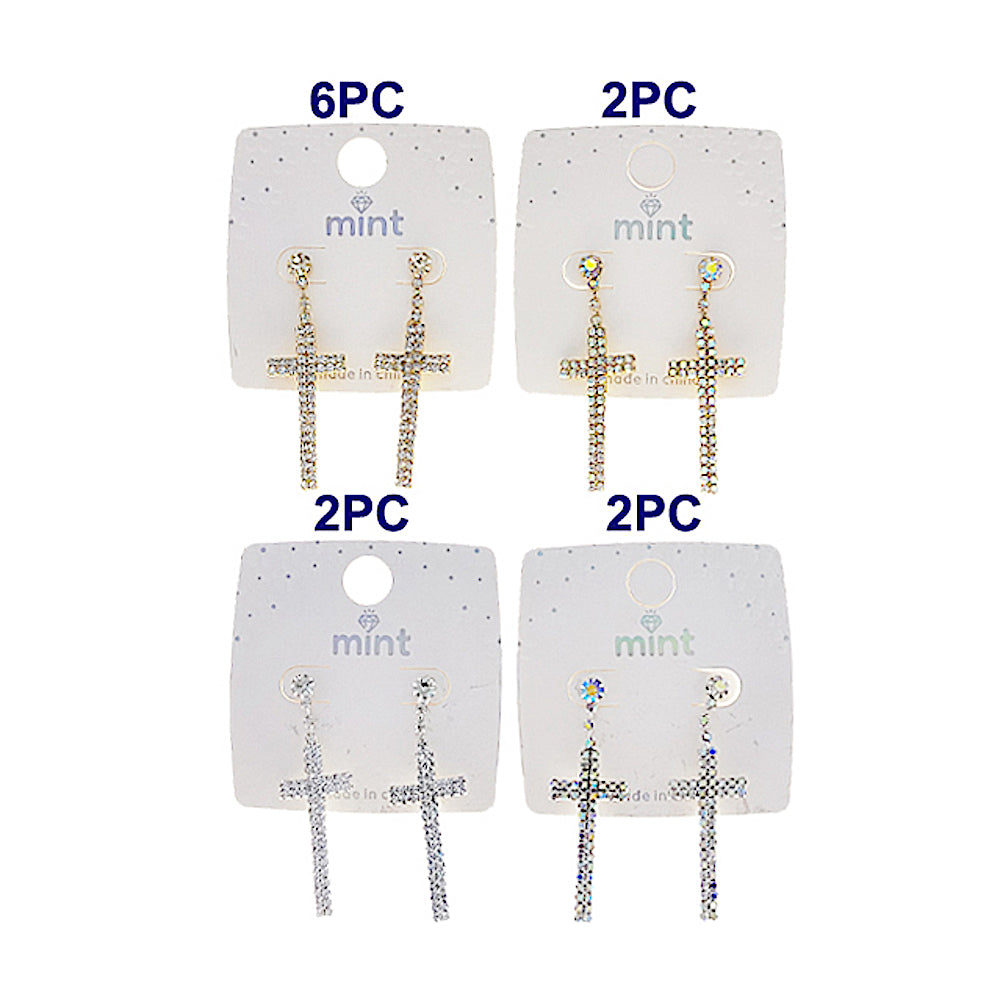 Slim Cross Earring