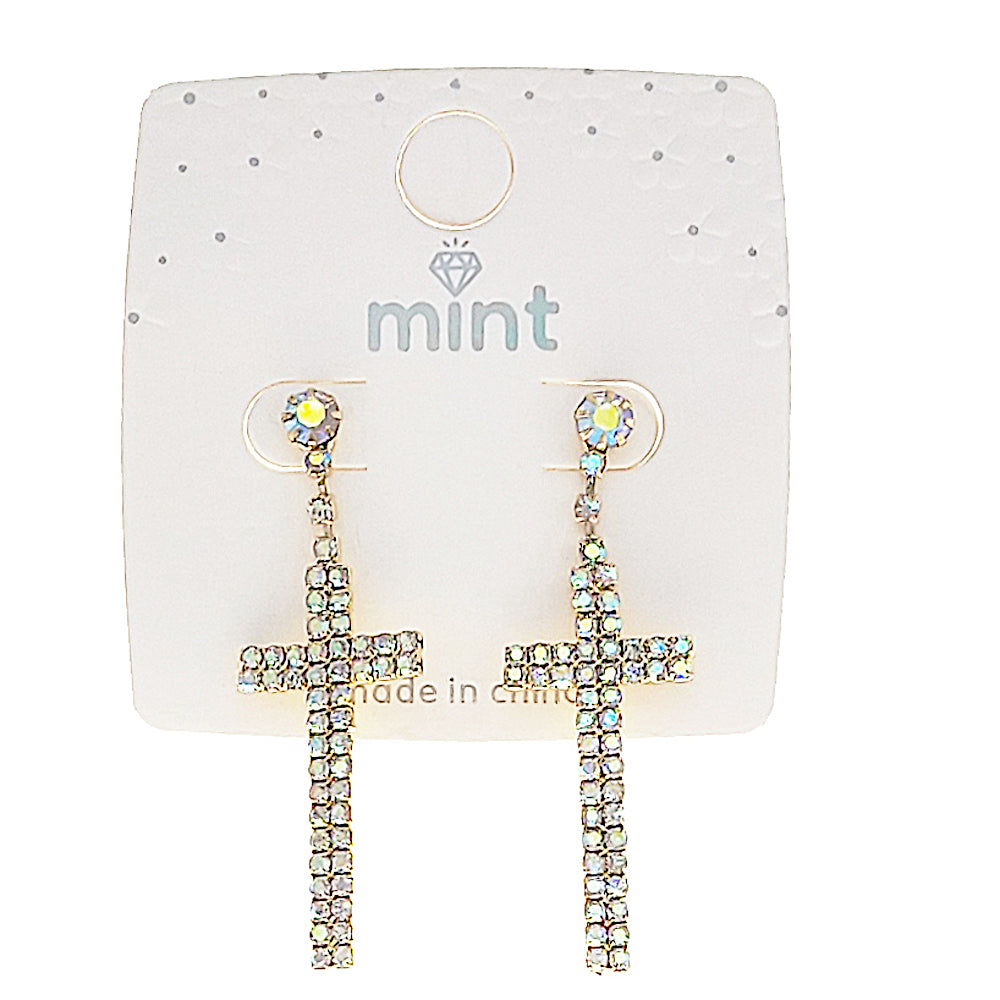 Slim Cross Earring