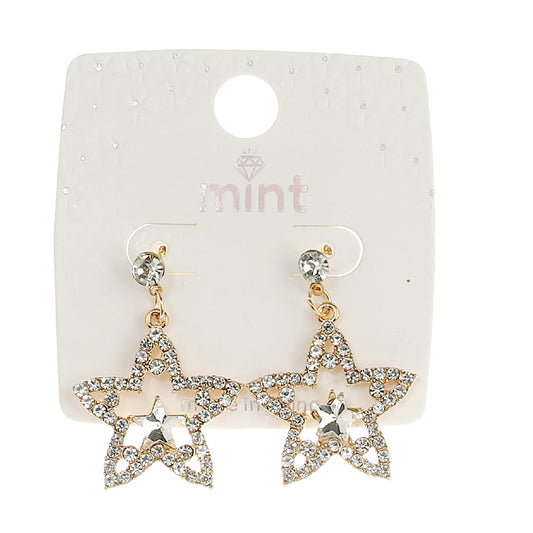 JAE44841-4C - Rhinestone Star Earring