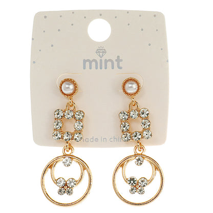 JAE45020 - Rhinestone Butterfly Drop Earring