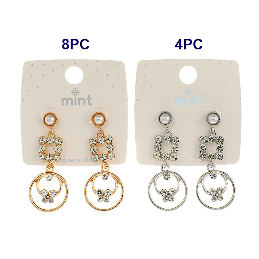 JAE45020 - Rhinestone Butterfly Drop Earring