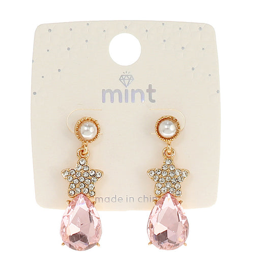 JAE45021 - Crystal Star Drop Earring