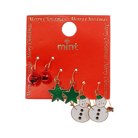 JAE45136 - Christmas 6 Pair Stud Earrings Set