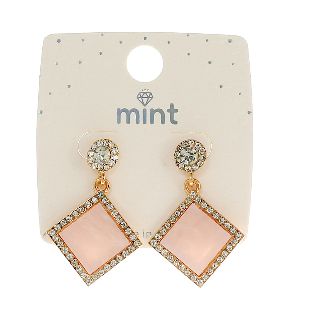 JAE45163 - Enamel Square Earring