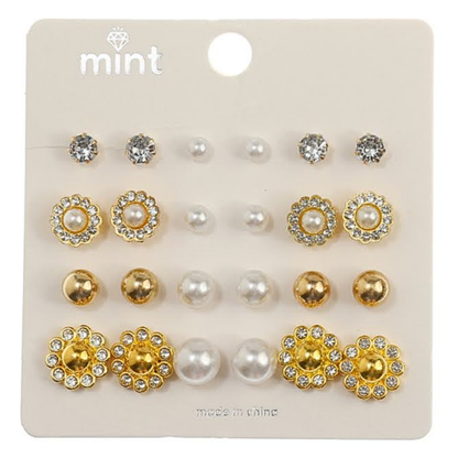 JAE45317 - 12 Pair Earring Set