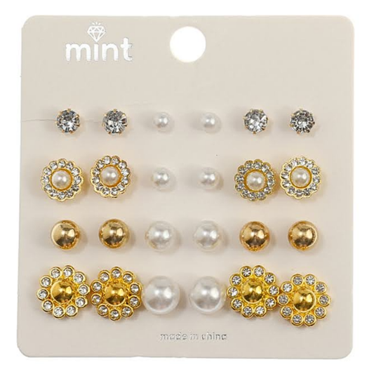 JAE45317 - 12 Pair Earring Set