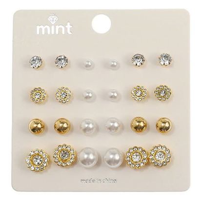 JAE45318 - 12 Pair Earring Set