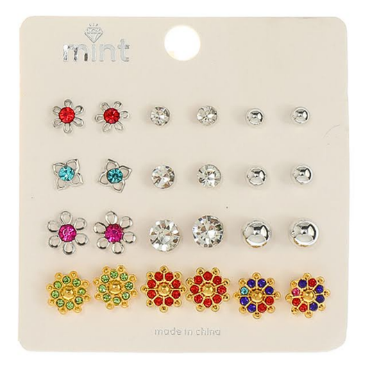 JAE45319 - 12 Pair Earring Set