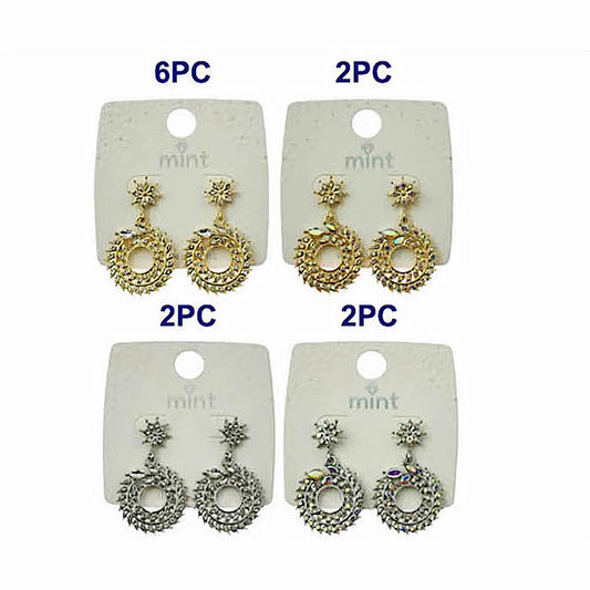 JAE45363 - Rhinestone Wreath Earring