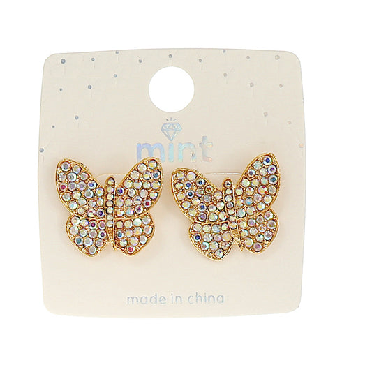 JAE45387 - Pavé Butterfly Post Earring