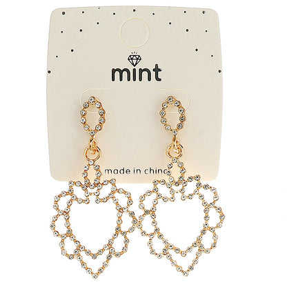 JAE45443 - Rhinestone Cutout Earring