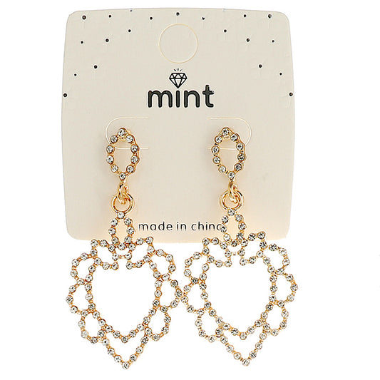 JAE45443 - Rhinestone Cutout Earring