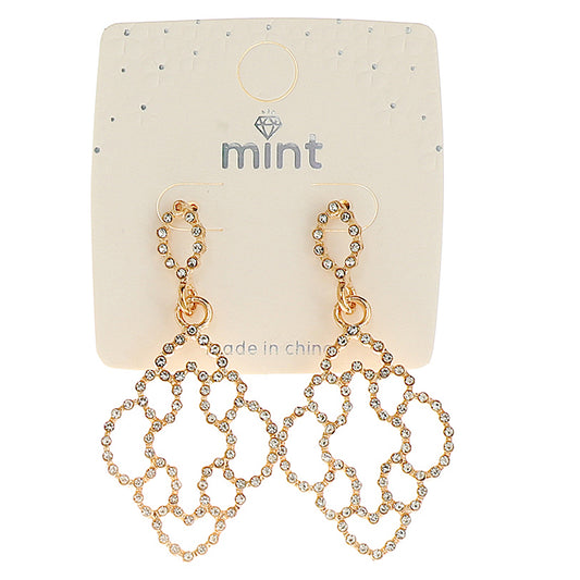 JAE45445 - Rhinestone Cutout Earring