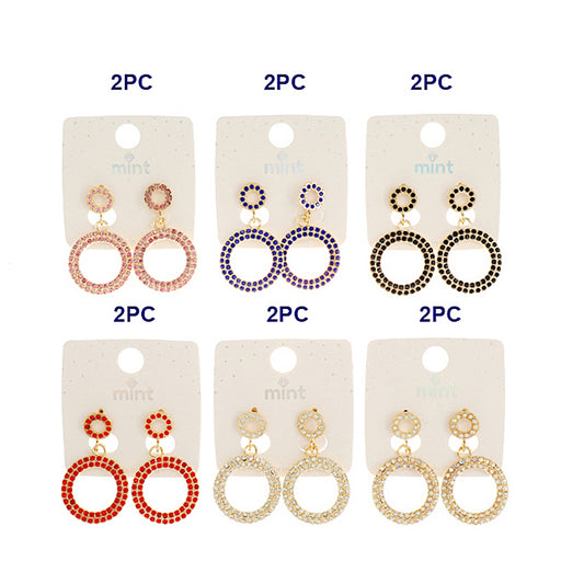 JAE45452 - Rhinestone Circle Earring