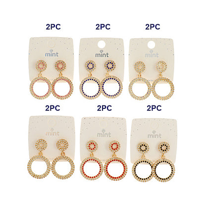 JAE45454 - Rhinestone Circle Earring