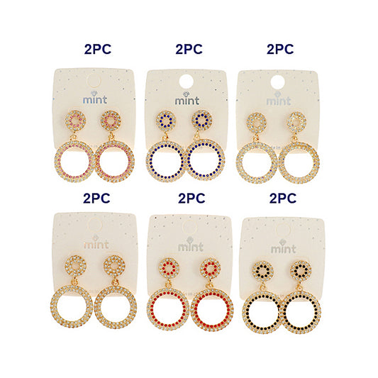 JAE45454 - Rhinestone Circle Earring