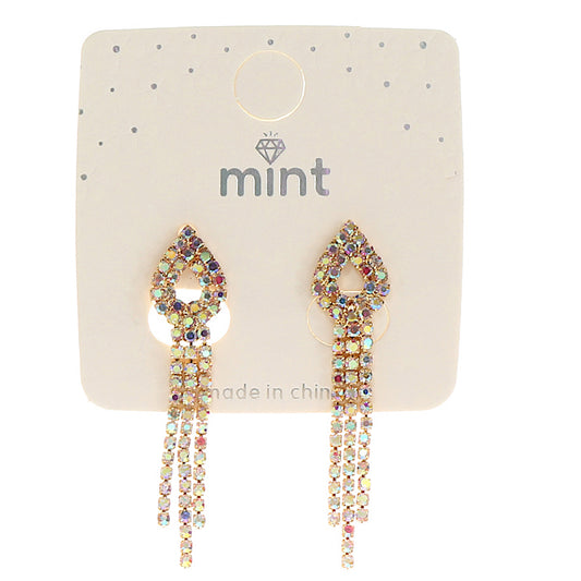 JAE45455 - Rhinestone Drop Earring