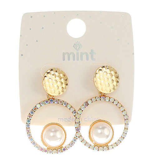 JAE45484 - Pearl Circle Earring