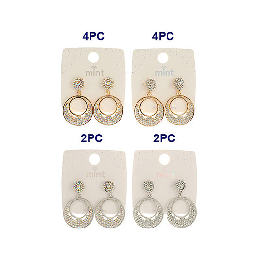 JAE45492 - Rhinestone Circle Earring