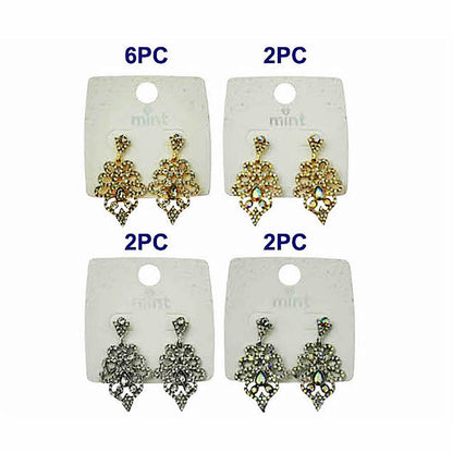 Vintage Rhinestone Leaf Earring