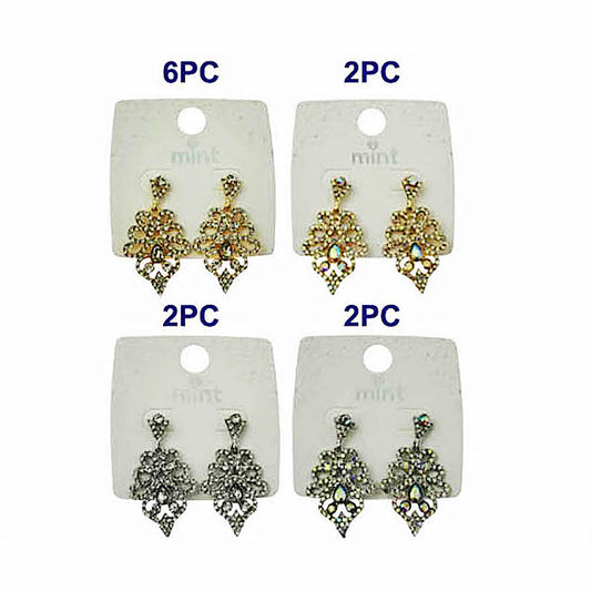 JAE45504 - Vintage Rhinestone Leaf Earring