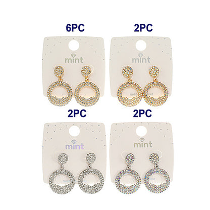 JAE45510 - Rhinestone Circle Earring