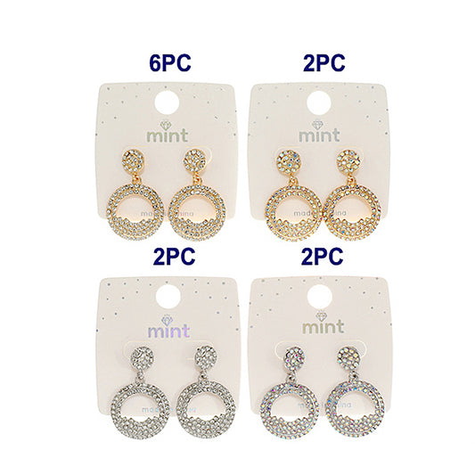 JAE45510 - Rhinestone Circle Earring