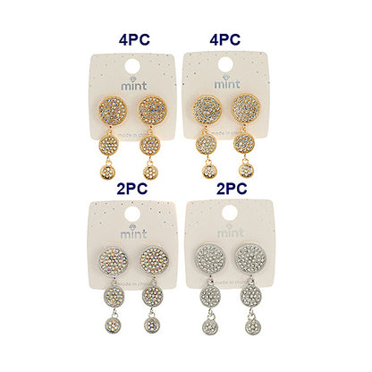 Pavé Circle Cascade Earring