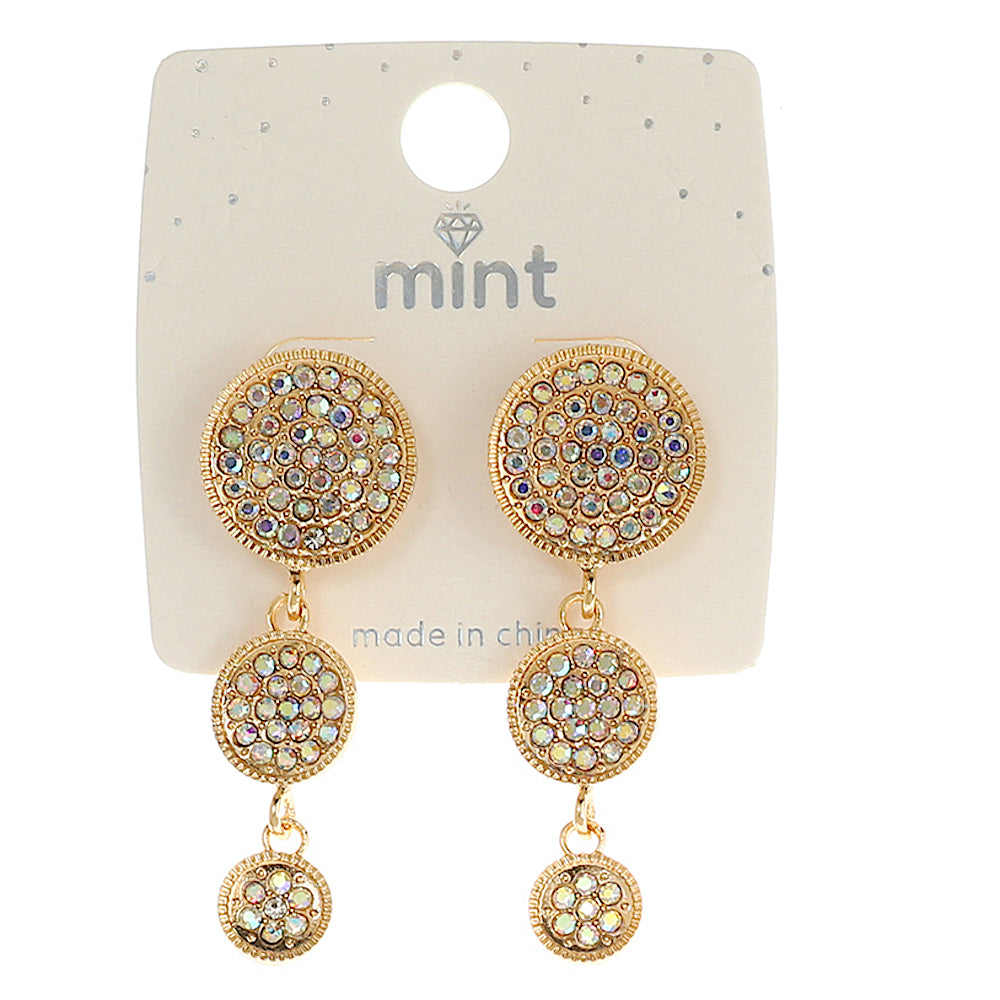 Pavé Circle Cascade Earring