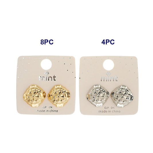 JAE45549C - Clip On Honeycomb Earrings